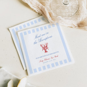 Serviette En Papier Enterrements de Vie de Jeune Fille à The Hamptons