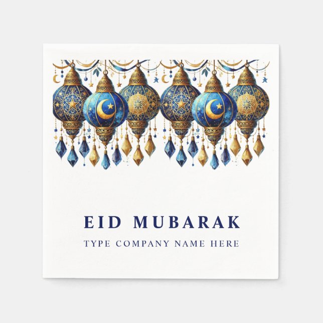Serviette En Papier Entreprise Eid Moubarak Carte postale (Devant)