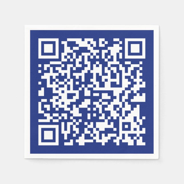 Serviette En Papier Entrer l'URL Généré instantanément Code QR | bleu  (Devant)
