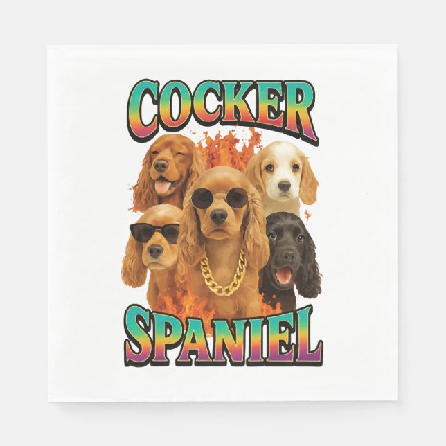 Serviette En Papier Épagneul Cocker  (Devant)