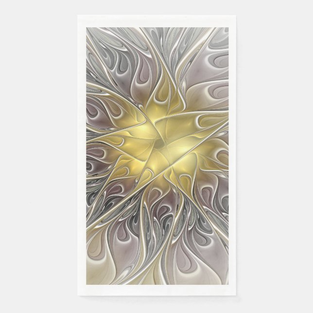 Serviette En Papier Épanouissement avec fleur fractale abstraite moder (Devant)