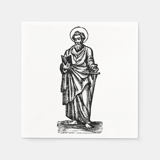 Serviette En Papier Épée de l'Esprit Saint Paul Art (Devant)