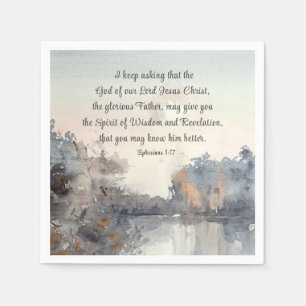 Serviette En Papier Éphésiens 1:17 Esprit de sagesse et de révélation