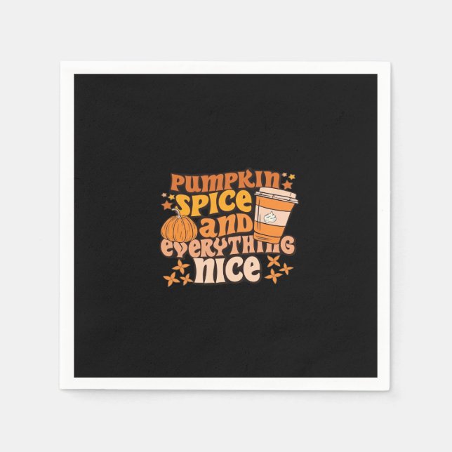 Serviette En Papier Épice citrouille & Tout Nice automne saison (Devant)