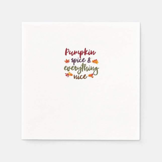 Serviette En Papier Épice citrouille & Tout Nice Latte Lover (Devant)
