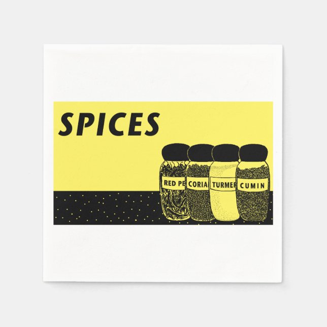 Serviette En Papier Épices (Devant)