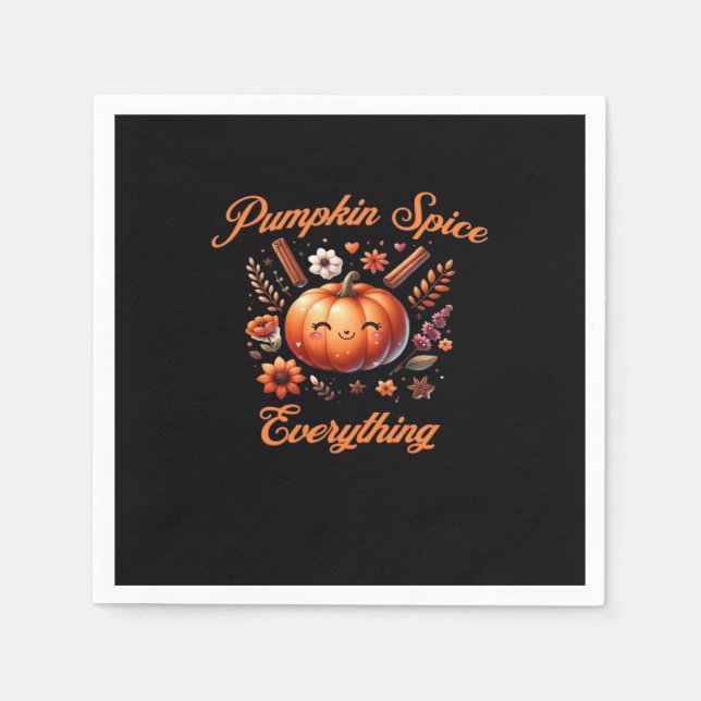 Serviette En Papier Épices citrouilles - Design de saison automnale (Devant)