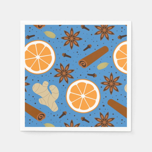 Serviette En Papier épices de Noël (Devant)