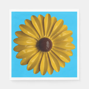 Serviette En Papier Épingle MOD Tournesol Fleur - Jardin Floral d'Été