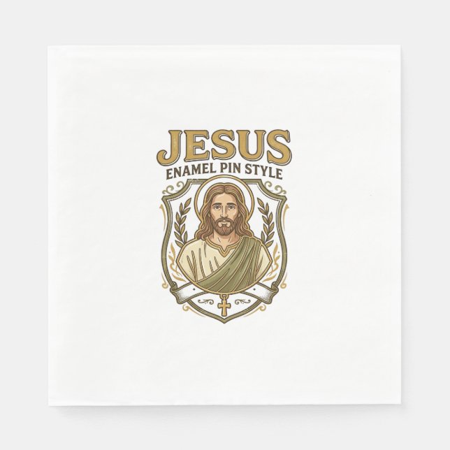 Serviette En Papier Épinglette en émail Jésus Style Épinglette en émai (Devant)