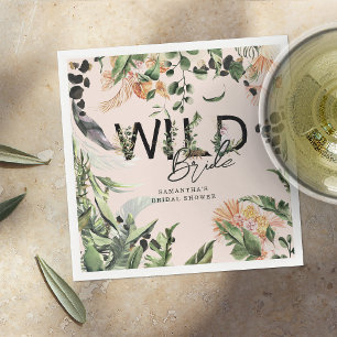 Serviette En Papier Épouse sauvage   Fête des mariées de la jungle