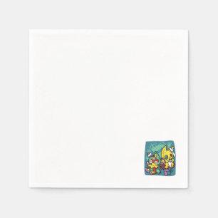 Serviette En Papier Épouvantablement mignon Chats monstrueux Hallowe