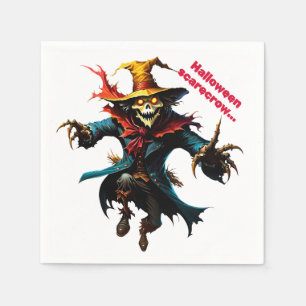 Serviette En Papier Épouvantail d'Halloween