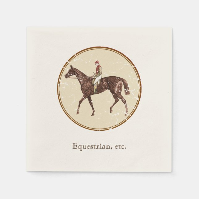 Serviette En Papier Equestre vintage (Devant)