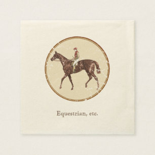 Serviette En Papier Equestre vintage