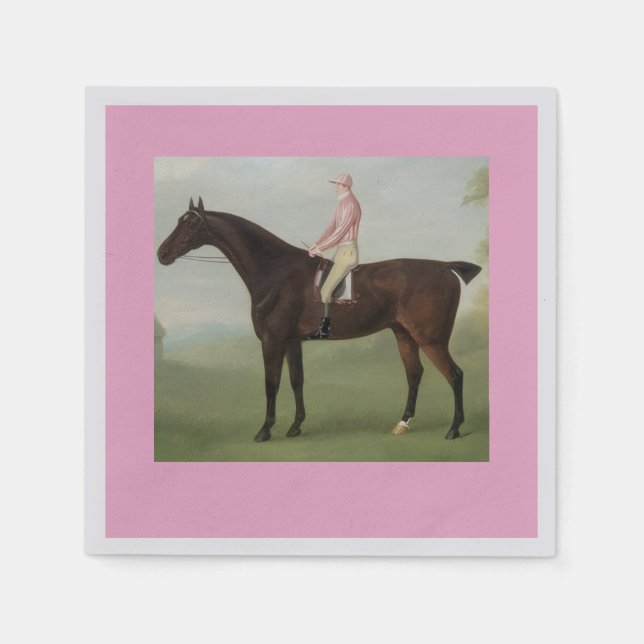 Serviette En Papier Equestrian Cocktail Napkin (Devant)