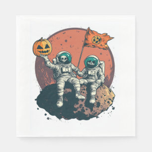 Serviette En Papier Équipage d'astronaute squelette