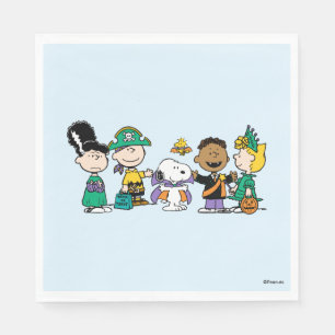 Serviette En Papier Équipe de bonbons Peanuts Gang Halloween