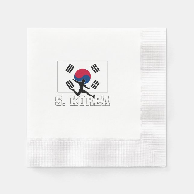 Serviette En Papier Équipe de Corée du Sud de football (Devant)