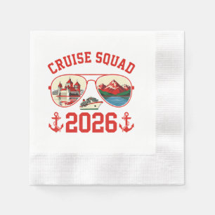 Serviette En Papier Équipe de croisière Voyage en Suisse 2026
