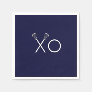 Serviette En Papier Équipe de crosse Bleu marine