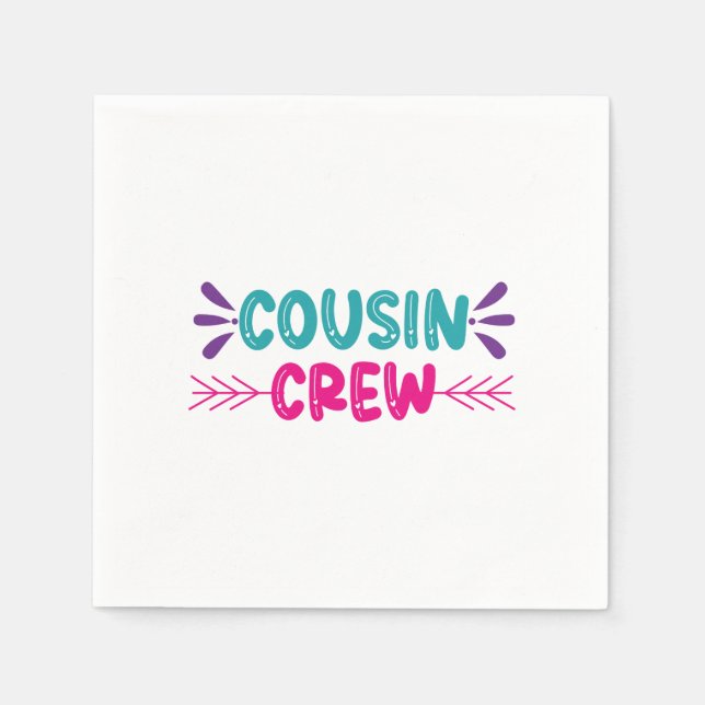 Serviette En Papier Équipe de Cute Cousin (Devant)