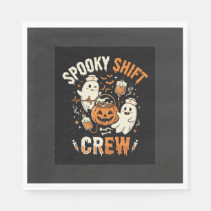 Serviette En Papier Équipe de fantômes d'infirmières d'Halloween
