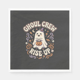 Serviette En Papier Équipe de fantômes et de goules d'Halloween