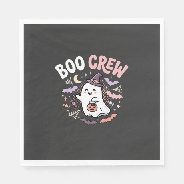 Serviette En Papier Équipe de fantômes Halloween Boo (Devant)