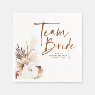 Serviette En Papier Équipe de Fête des mariées des Fleurs de terre cui