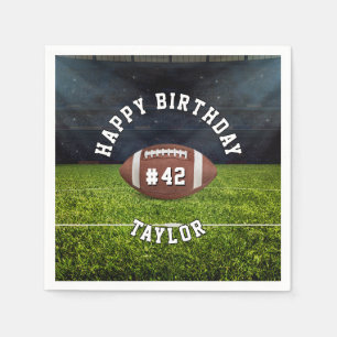 Serviette En Papier Équipe de football Numéro Sport Joyeux anniversair