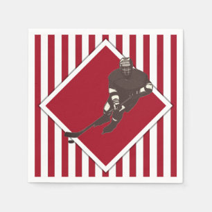 Serviette En Papier Équipe de hockey Red Napkins