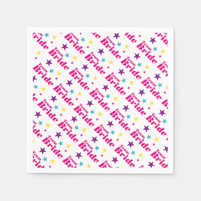 Serviette En Papier Équipe de mariée (Devant)