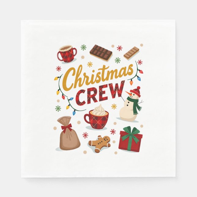 Serviette En Papier Équipe de Noël (2) (Devant)