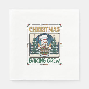 Serviette En Papier Équipe de pâtisserie de Noël Bonhomme de neige Che