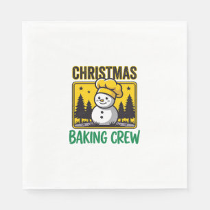 Serviette En Papier Équipe de pâtisserie de Noël Bonhomme de neige Mod