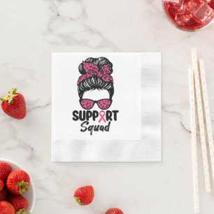 Serviette En Papier Équipe de soutien Nœud décoiffé Guerrière rose Can