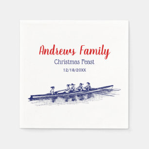 Serviette En Papier Équipe des femmes de raideurs d'aviron Sports naut