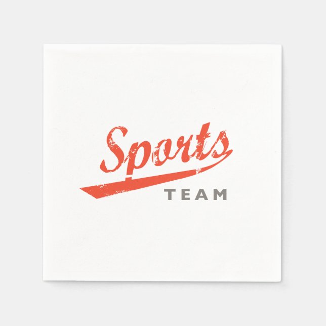 Serviette En Papier Équipe sportive générique (Devant)