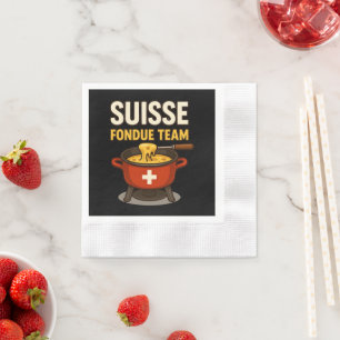 Serviette En Papier équipe suisse de fondue