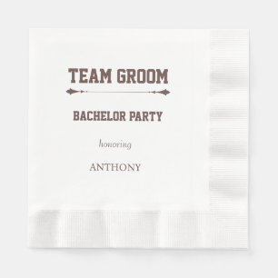 Serviette En Papier Équipe Taupe Enterrement de Vie de Garçon