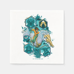 Serviette En Papier Équitation Aquaman À Cheval Dans Les Royaumes