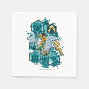 Serviette En Papier Équitation Aquaman À Cheval Dans Les Royaumes