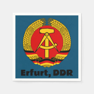 Serviette En Papier Erfurt, DDR, RDA, Erfurt, Allemagne de l'Est Ossi