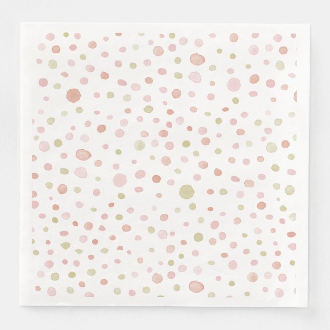 Serviette En Papier Erica Confetti Aquarelle points Papier Napkin (Devant)