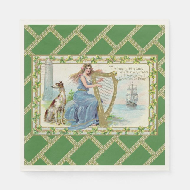 Serviette en papier Erin Mavourneen Irlandaise (Devant)
