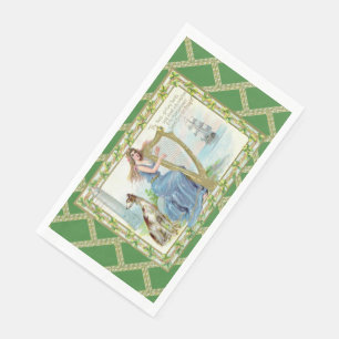 Serviette En Papier Erin Mavourneen Livre irlandais Napkin