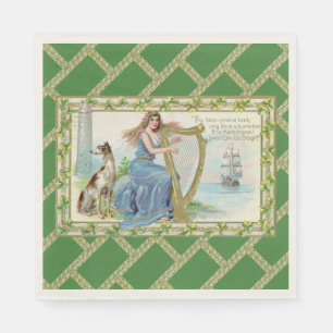 Serviette En Papier Erin Mavourneen Livre irlandais Napkin