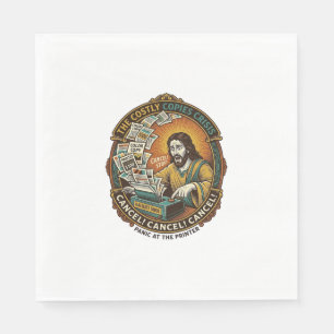 Serviette En Papier Erreur d'imprimante Jésus 100 exemplaires couleur
