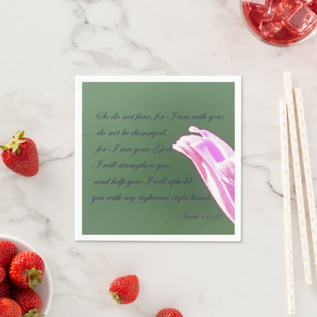 Serviette En Papier Ésaïe 41:10 (En situation)